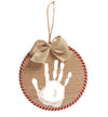 Pearhead Christmas Baby Handprint Wooden Ornament, Babys First Christmas, Holiday Keepsake, Rustic Hanging Ornament with Burlap
