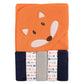 Luvable Friends Unisex Baby Hooded Towel With Five Washcloths, Boy Fox, One Size