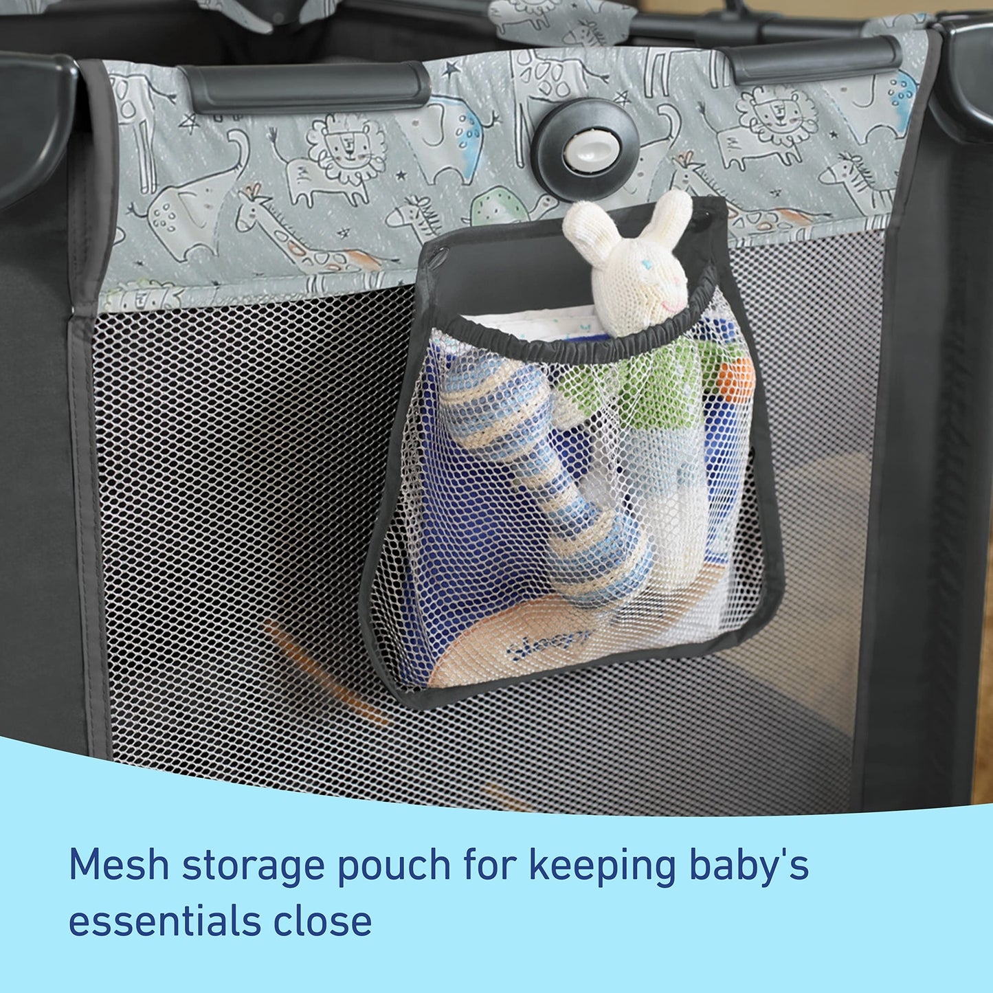 Graco Pack n Play Portable Playard, Reign with Compact Fold and Mesh Storage
