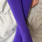 Judanzy 3 Pairs Of Boys And Girls Solid Knee High Uniform Socks For School, Soccer, Football, Afo Etc. (6-10 Years, Purple)