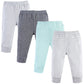 Luvable Friends Unisex Baby Cotton Pants, Light Gray Stripe, 6-9 Months