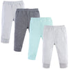 Luvable Friends Unisex Baby Cotton Pants, Light Gray Stripe, 6-9 Months