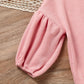 Toddler Baby Girl Sweater Round Neck Loose Long Sleeve Candy Color Knitted Pullover Tops Autumn Winter Sweatshirt (Pink #2, 12-1