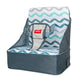 Nuby Easy Go Booster Seat - Travel Booster Seat For Babies And Toddlers - Holds Up To 50 Pounds - 9+ Months - Gray Chevron