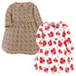 Hudson Baby Infant And Toddler Girl Cotton Dresses Rose Leopard, 0-3 Months