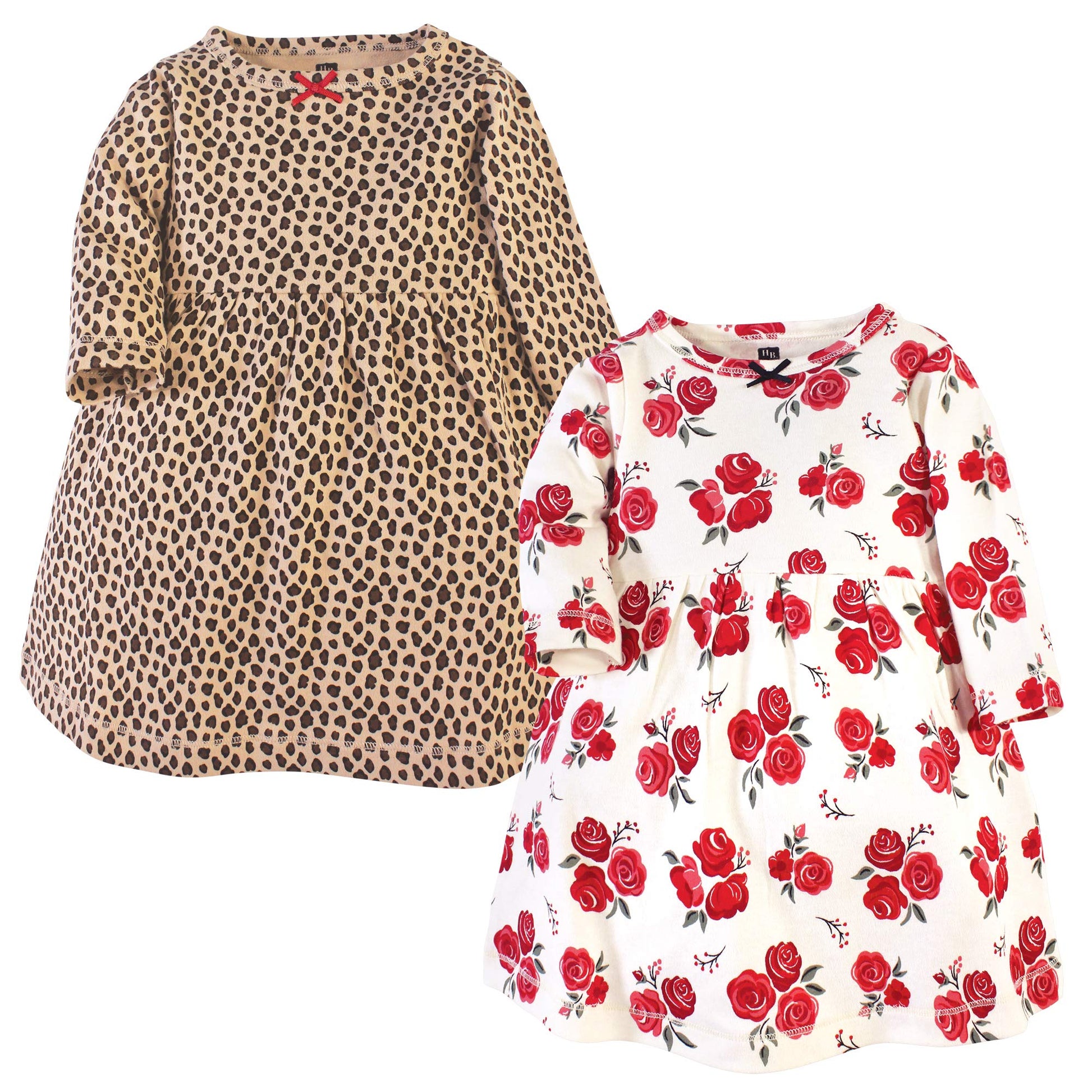 Hudson Baby Infant And Toddler Girl Cotton Dresses Rose Leopard, 0-3 Months