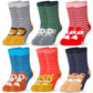 Eocom 6 Pairs Children'S Winter Warm Wool Animal Crew Socks Kids Boys Girls Socks (Stripe Animal, 1-3T)