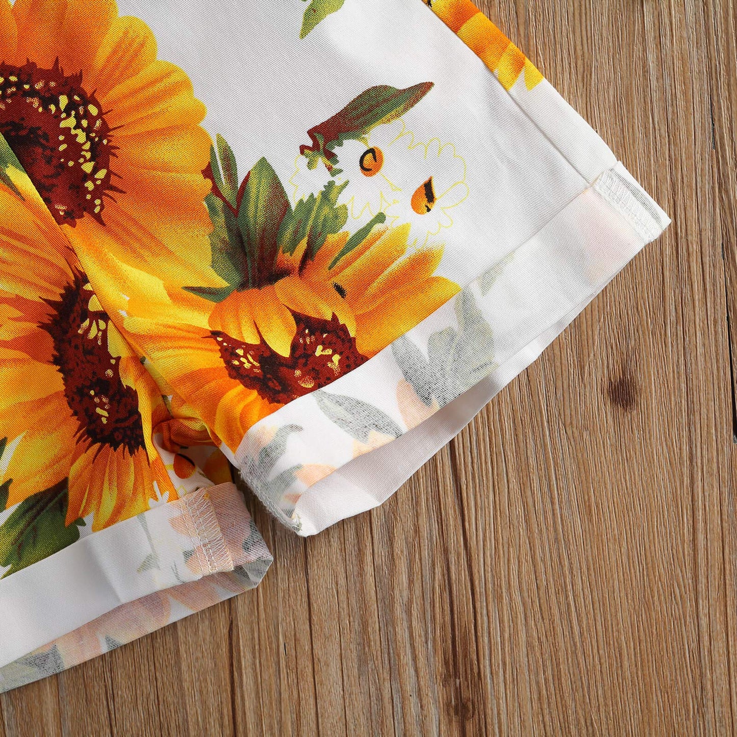 Ayalinggo Toddler Baby Girl Sunflower Print Overalls Shorts With Pocket Suspender Trousers Cute Summer Clothing Outfit (Sunflowe