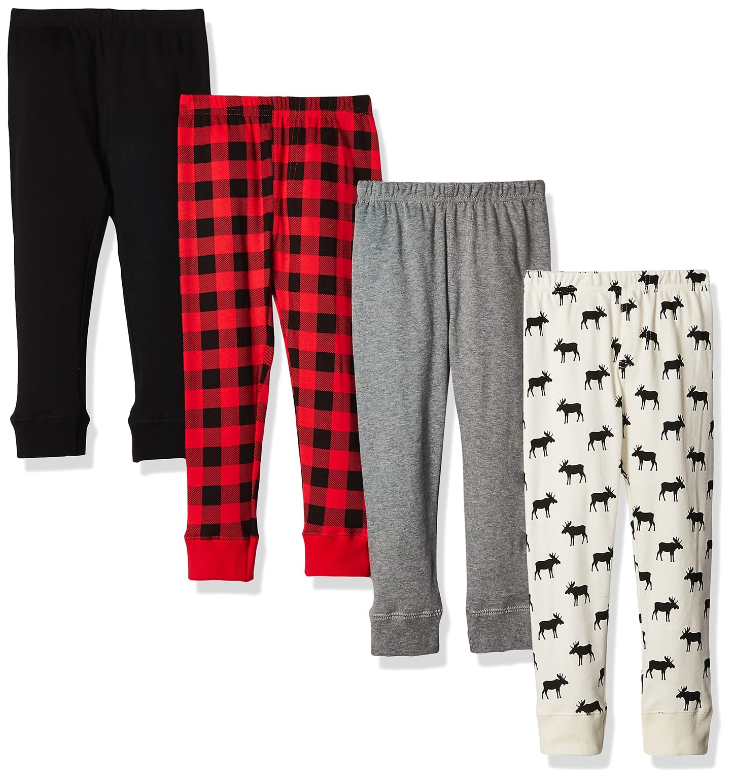 Hudson Baby Unisex Baby Cotton Pants and Leggings Moose, 5 Toddler