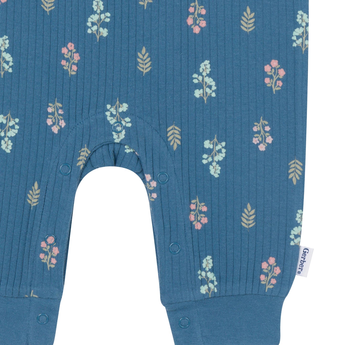 Gerber Baby Girls' Ruffle-Edge Romper, Garden Floral, 3-6 Months