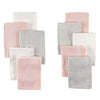 Little Treasure Unisex Baby Rayon From Bamboo Luxurious Washcloths, Light Pink Gray, One Size