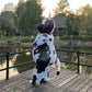 Arokibui Inflatable Cow Costume Blow Up Costume Cosplay Party Festival Halloween Costume Parade Carnival Costume Jumpsuit