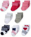 Luvable Friends Unisex Baby Newborn And Baby Terry Socks, Bow, 6-12 Months