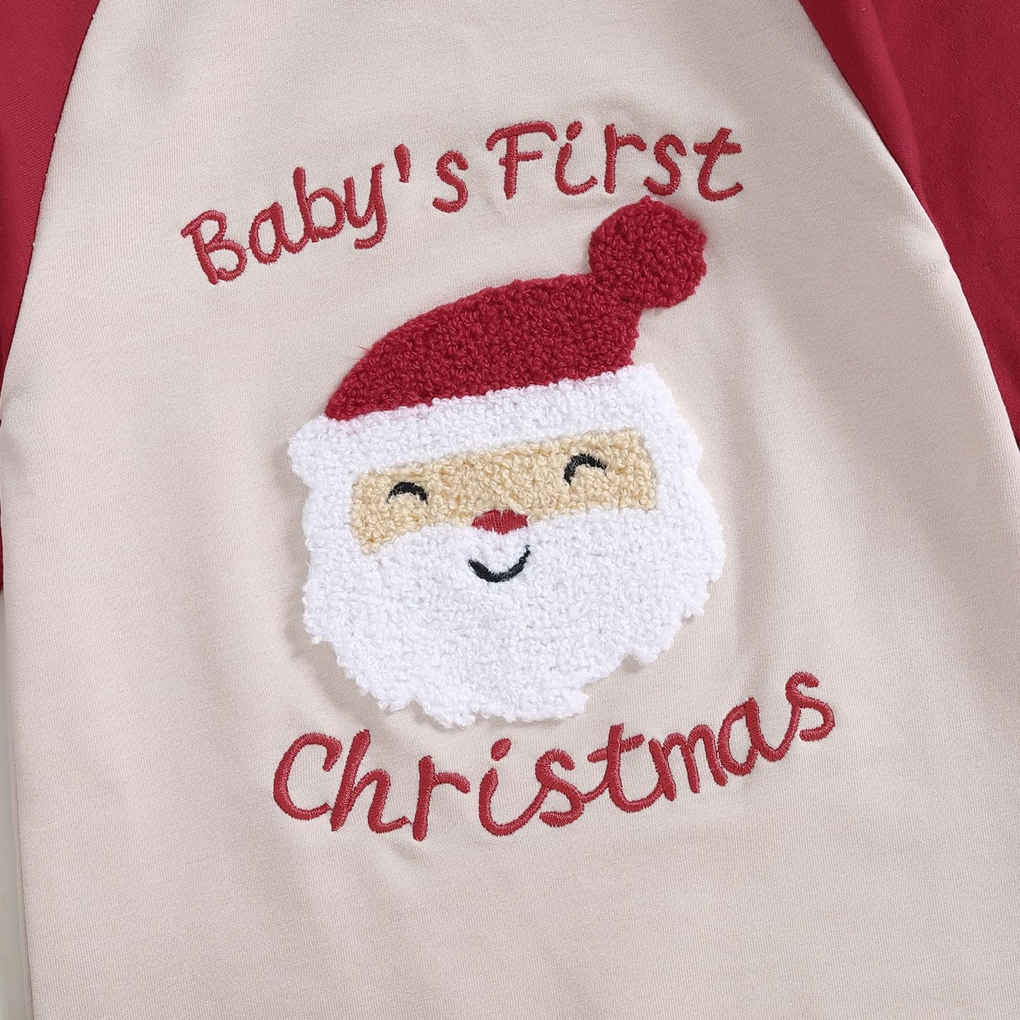 Fybitbo Infant Baby Boy Girl Clothing Santa Long Sleeve Jumpsuit Romper My First Christmas Outfit Newborn Clothes (Baby'S First