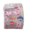 N&M Double Layer Velvet Fleece Newborn Printed Baby Blanket with Hood (Pink Owl)