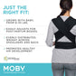 Moby Baby Wrap Carrier Evolution for Newborns to Toddlers (8-33lbs), Infant Sling Carrier, Lightweight & Hands Free Design, Adju