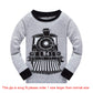 Boys Pajamas Train 100% Cotton Pjs Toddler 2 Piece Long Sleeve Sleepwear Kids Clothes Set 7T