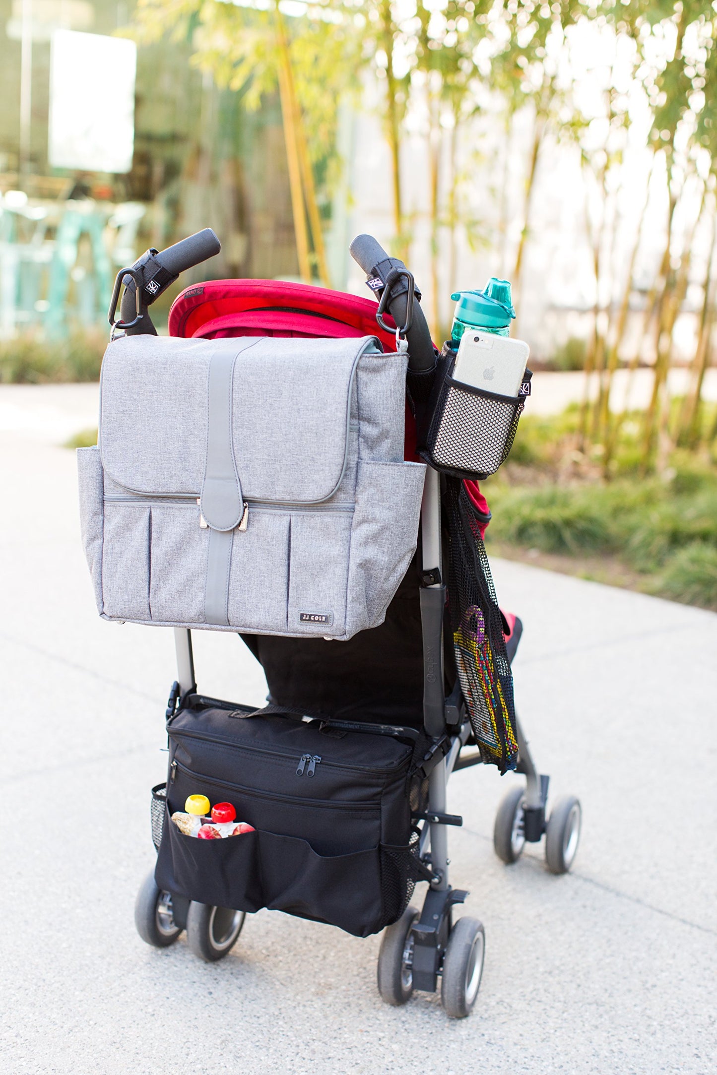 J.L. Childress Cool N Cargo Stroller & Wagon Cooler - Insulated Stroller Organizer Bag with Cup & Bottle Holder, Travel Accesso