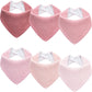 Kewlife gift Muslin Baby Bibs 6-Pack Baby Drool Bandana Bibs for Baby Girls Boys Infant Newborn Toddler Drooling and Teething