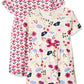 Touched By Nature Baby Girls Organic Cotton Short-Sleeve And Long-Sleeve Dresses Casual Dress, Toddler Pink Botanical Short Slee