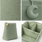 Orelle Boucl   Diaper Caddy Organizer with Matching Pouch & Moon Pendant | Teddy Portable Changing Table Organizer | Sage Green