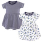 Hudson Baby Infant And Toddler Girl Cotton Dresses Blueberries, 2 Toddler