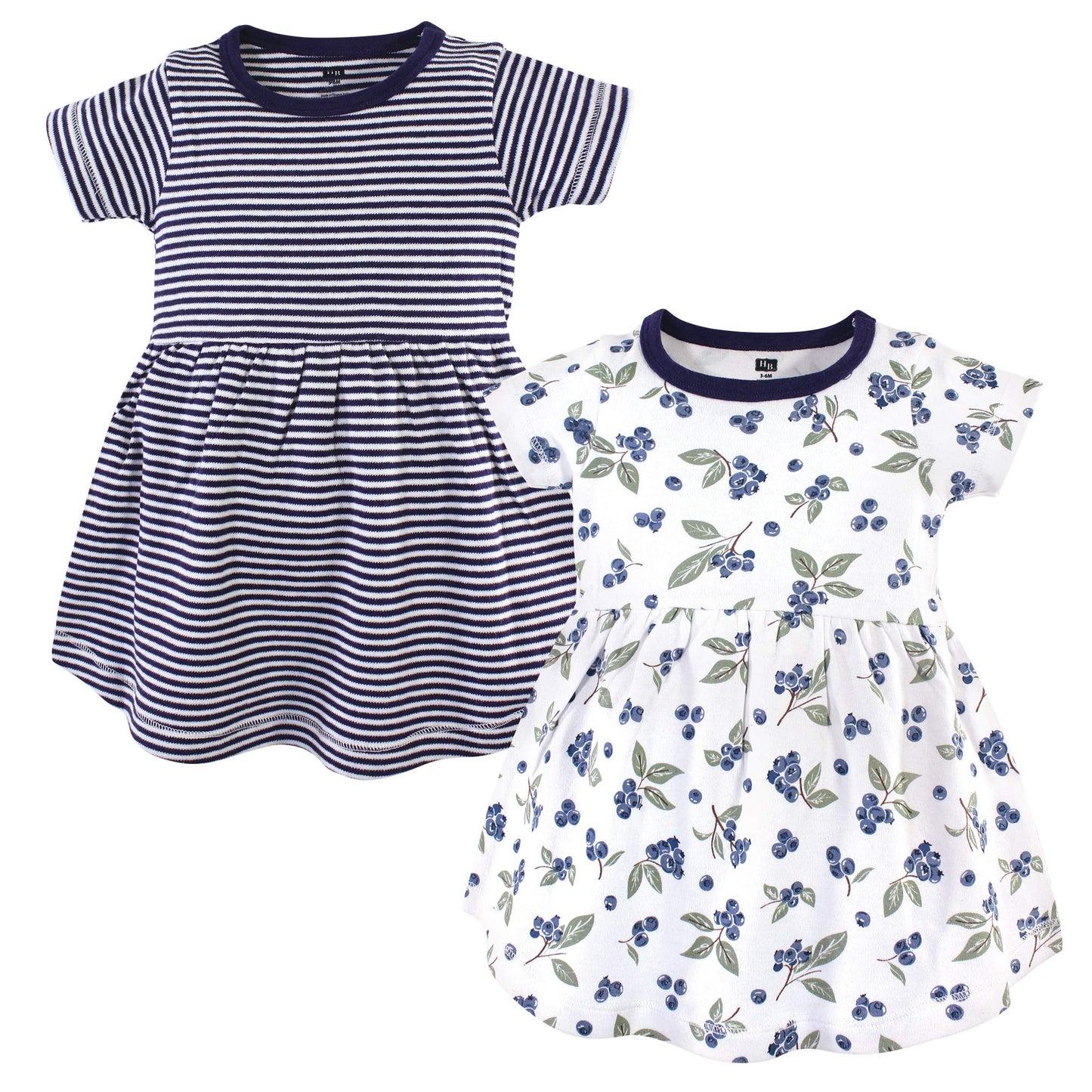Hudson Baby Infant And Toddler Girl Cotton Dresses Blueberries, 2 Toddler