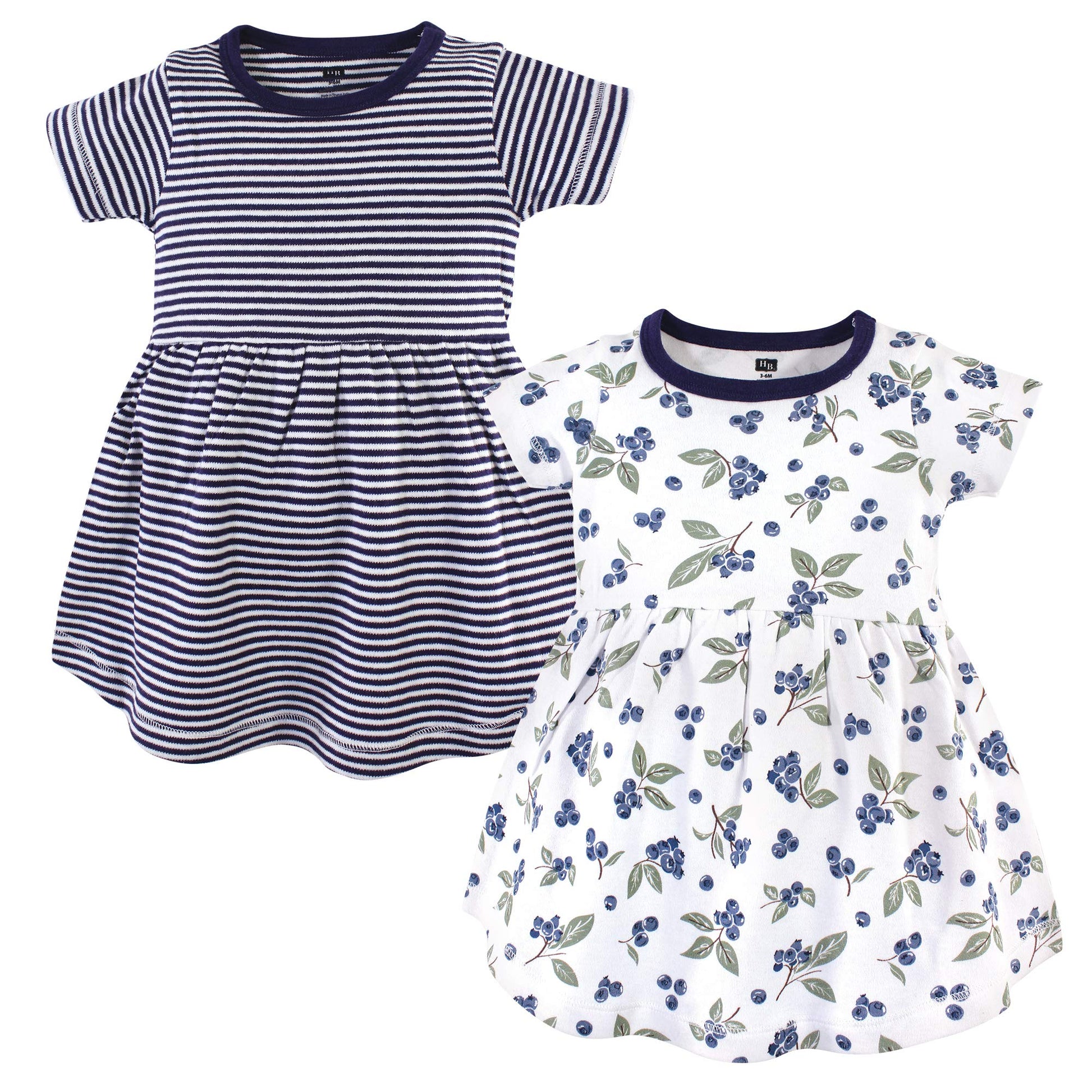 Hudson Baby Infant And Toddler Girl Cotton Dresses Blueberries, 2 Toddler