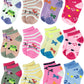 Gelante 12 Pairs Girl Children Toddler Kids Cotton Ankle Socks 504-1 (0-2)