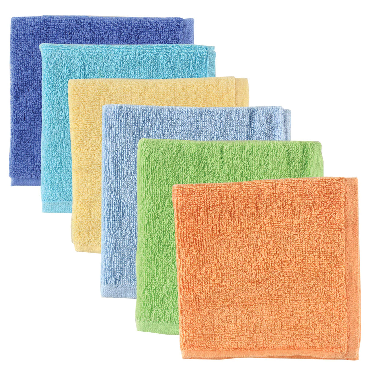 Luvable Friends 6pk washcloth  Dark Blue