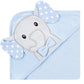 Hudson Baby Unisex Baby Cotton Rich Hooded Towels, White Dots Gray Elephant, One Size