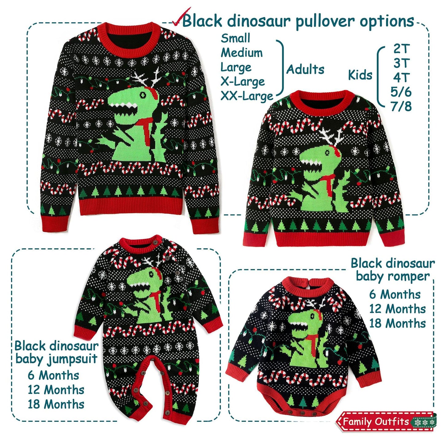 Simplee Kids Ugly Christmas Sweater Family Matching Outfits For Holiday Party Knitted Pullover For Winter 7-8T Kids