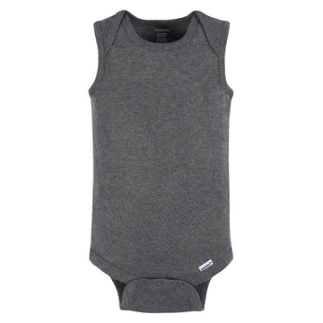 Gerber Unisex Baby Multi-Pack Sleeveless Onesies Bodysuit Grey Heather 0-3 Months