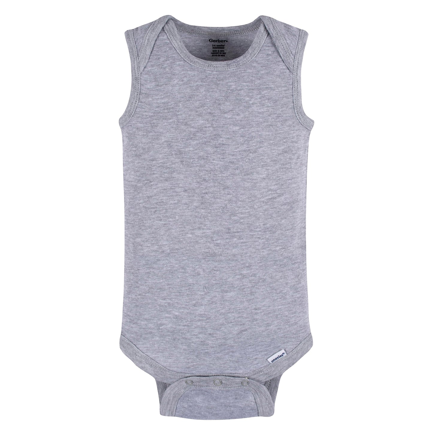 Gerber Unisex Baby Multi-Pack Sleeveless Onesies Bodysuit Grey Heather 0-3 Months