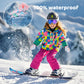 Enbaohui Baby Waterproof Mittens Threaded Waterproof Fleece Lined Glove Kids Snow Ski Mitten For Boys Girls 6Months-5T
