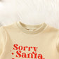 Fybitbo My First Christmas Baby Girl Boy Outfit Sweatshirt Romper Sweater Onesie Long Sleeve Bodysuit Fall Clothes (Sorry Santa
