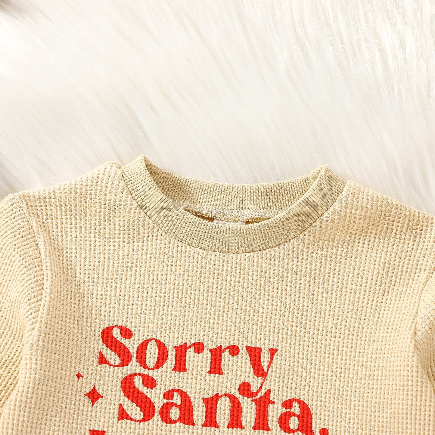 Fybitbo My First Christmas Baby Girl Boy Outfit Sweatshirt Romper Sweater Onesie Long Sleeve Bodysuit Fall Clothes (Sorry Santa
