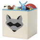 Whitmor Kids Raccoon Canvas Collapsible Cube  10 X 10 X 10 Inches