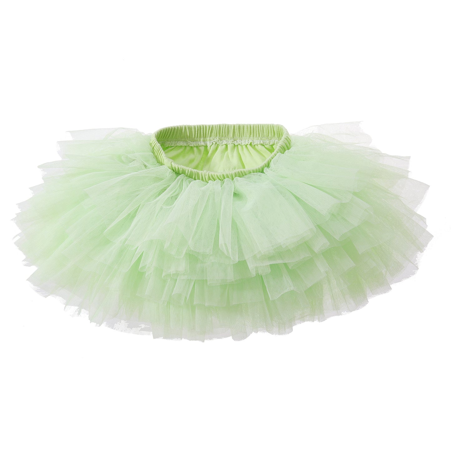 Elamccor Baby Girls' Tutu Skirt Toddler 6 Layered Tulle Tutus 1-8T Light Green