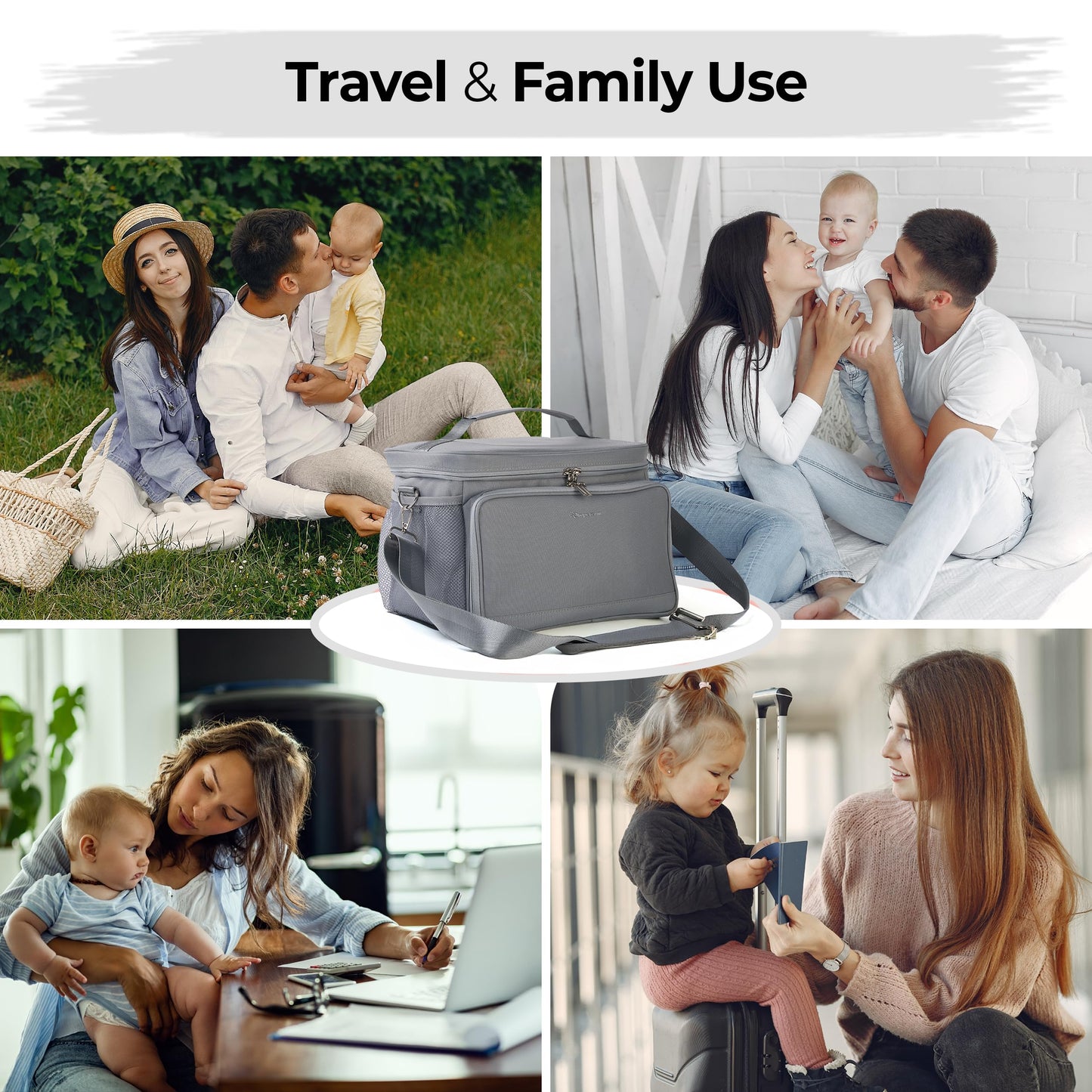 Breast Pump Bag for Spectra S1 S2, Wearable 100% Insulated Diaper Bag with 4 Milk Storage Bags, Diaper Bag Backpack, Pumping Bag