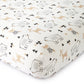 Levtex Baby Bailey Bear, Animals, Woodland, Charcoal, Beige, White -5Pc Toddler Set - Neutral Kids Bedding - Reversible Quilt, F