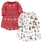 Hudson Baby Girls' Cotton Dresses, Christmas Forest, 6 Years