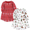 Hudson Baby Baby Girls' Cotton Dresses, Christmas Forest, 3T