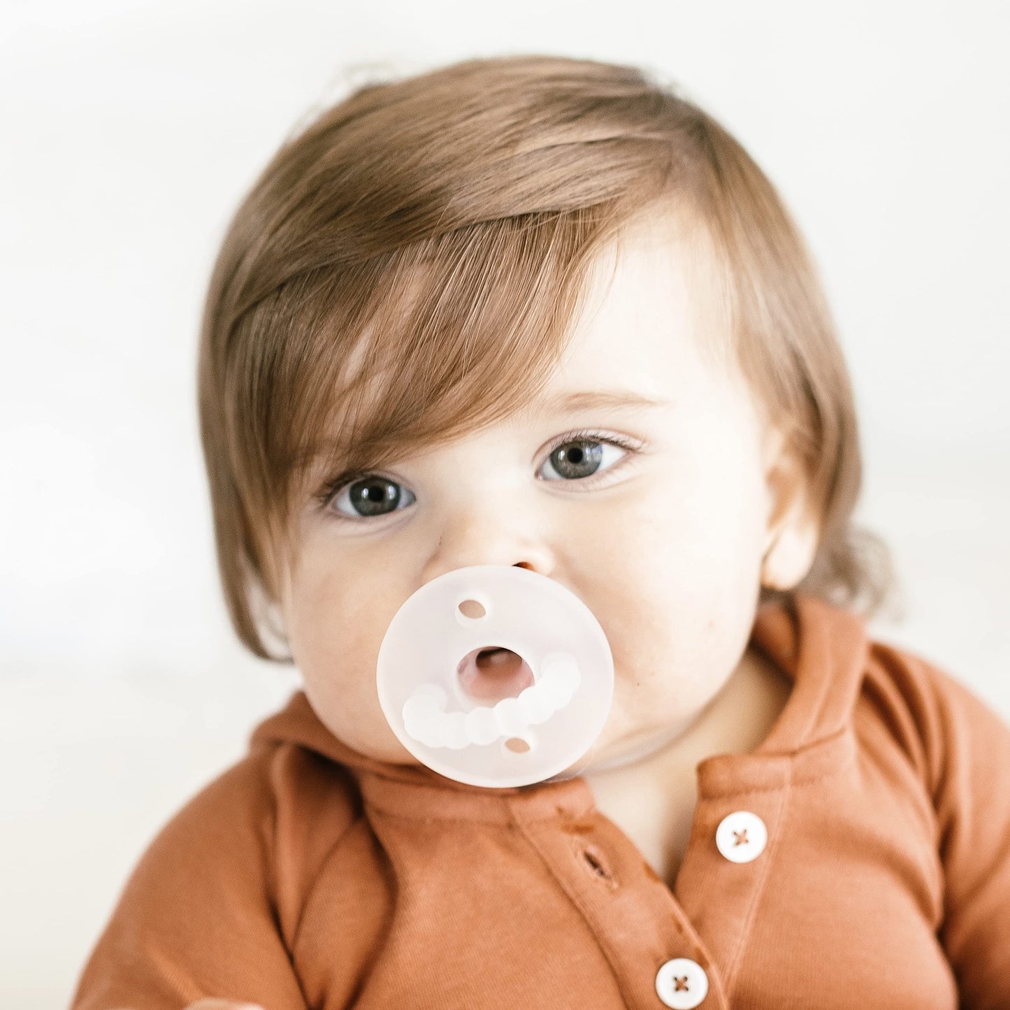 Ryan & Rose Cutie Pat Pacifier Teether (Bulb, Clear)