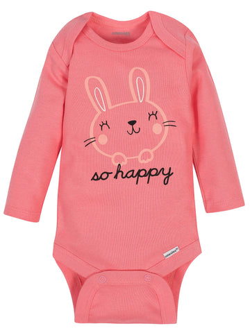 Onesies Brandunisex Baby6-Pack Long Sleeve Bodysuitsbunny Pink6-9 Months