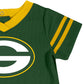 NFL Green Bay Packers Team Jersey Dress and Diaper Cover, green/yellow Green Bay Packers, 18 Months
