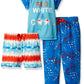 Baby Bunz Toddler Girls Red White and Cool 3 Pc Sleepwear Set, Multi, 3T