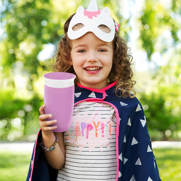 Munchkin Miracle 360 Toddler Sippy Cup, Spill Proof, 10 Ounce, Blue/Purple, 2 Count (Pack Of 1)