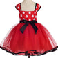 Dressy Daisy Toddler Girl Polka Dots Fancy Dress Up Costume Birthday Party Tulle Dresses with Headband Size 2T to 3T Red 203