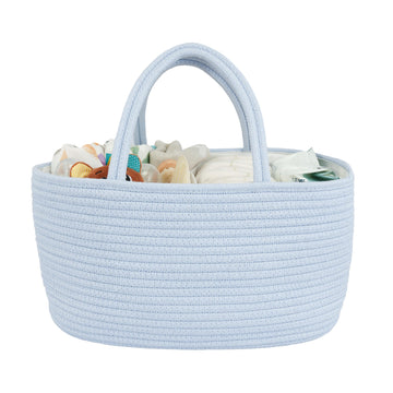 Junbole Diaper Caddy Organizer Cotton Rope Baby Basket Nursery Storage And Portable Tote Bag For Car Ideal Baby Shower Gifts And